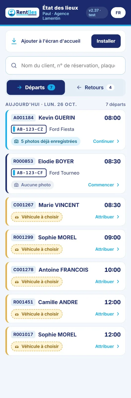Application état des lieux : État & documents