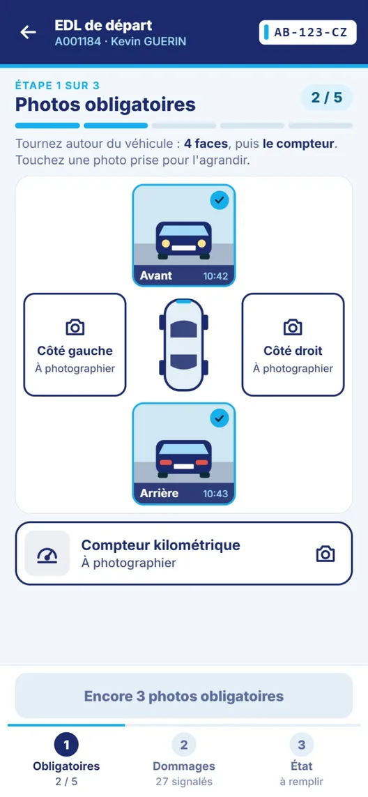 Application état des lieux : Photos obligatoires